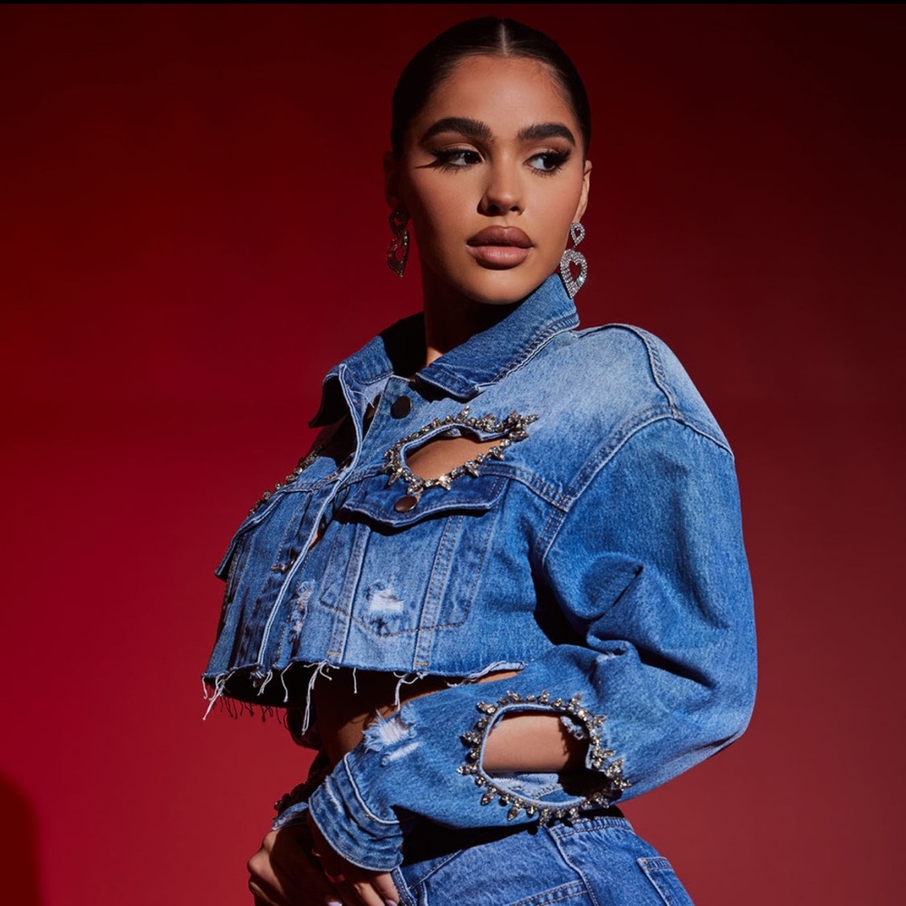 ISO Heart on your sleeve denim jacket
